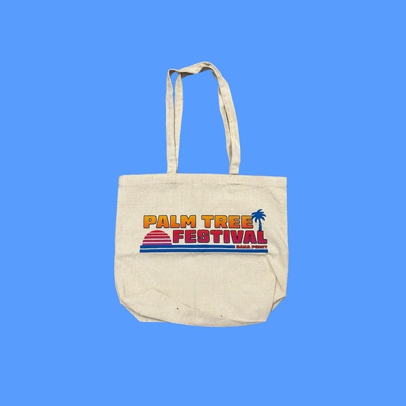 Aviator Nation Ultra Rare Palm Tree Festival Canvas Tote Bag - Picture 1 of 2